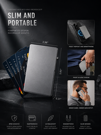 MagSafe Wallet Pro - Magnetischer Kartenhalter aus Aluminium Mit Standfunktion