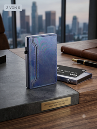 Premium Leder-Kartenetui mit RFID-Schutz & Pop-Up-Funktion