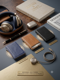 Premium Leder-Kartenetui mit RFID-Schutz & Pop-Up-Funktion